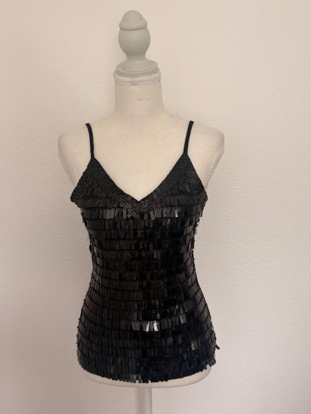 Euro-style sequined mesh top ✨ (Small)